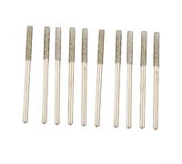 10 brocas para agujero de vidrio de 0,8 mm, 1,0 mm, 1,2 mm, 1,5 mm, 1,8 mm, 2,0 mm, 2,5 mm, con vástago fijo de 2,35 mm para hacer joyas y cuentas (10 unidades de 2,0 mm)