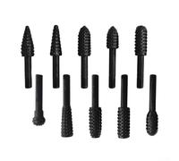 10 brocas para limas de carpintería para herramientas rotativas con construcción de acero al carbono templado para una larga vida útil