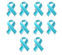 10 broches de cinta de moda para concienciación sobre el cáncer de mama, insignias con forma de cinta para mujer, adorno de fiesta de caridad, pin de solapa, talla única, como se describe