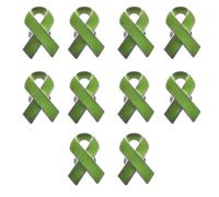 10 broches de cinta de moda para concienciación sobre el cáncer de mama, insignias con forma de cinta para mujer, adorno de fiesta de caridad, pin de solapa, talla única, como se describe