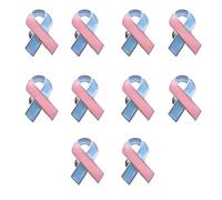 10 broches de cinta de moda para concienciación sobre el cáncer de mama, insignias en forma de pin para mujer, insignia de adorno para fiesta de caridad, talla única, como se describe