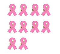 10 broches de conciencia con cierre en la parte posterior, alfileres de cinta de metal rosa para ropa, broches hechos a mano y alfileres de solapa para mujer