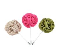 10 broches de flores para solapa de tela, diseño floral, de cobre, aguja larga, accesorio para traje, One Size, Acrílico