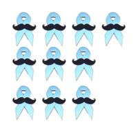 10 broches de lazo con bigote azul para chaquetas, bolsos, sombreros, aleación resistente al desgaste, pieza de joyería de lazo azul