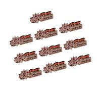 10 broches de ramillete retro de la URSS con detalle de trigo y cinta, perfecto para insignia conmemorativa de entusiastas históricos, One Size, como se describe