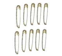 10 broches decorativos para ropa, accesorios elegantes con incrustaciones de diamantes de imitación, clip sofisticado para faldas y solapas, Metal