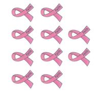 10 broches elegantes con dije de letra con listón, aleación de construcción, pin de solapa para regalo, elegante broche de cinta, talla única, como se describe