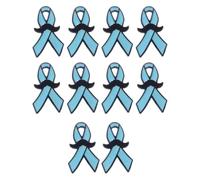 10 broches elegantes de cintas azules que simbolizan el cuidado y la insignia para reuniones de eventos de caridad y insignia elegante de aspecto moderno para mujeres, One Size, como se describe