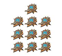 10 broches únicos de cinta y detalle de trigo que simboliza la historia soviética y el patriotismo, accesorio de moda, pin de solapa de oreja de trigo soviético, One Size, como se describe