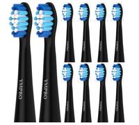 10 cabezales compatibles con Oral B Pulsonic cepillo de dientes eléctrico, cabezales de cepillo de dientes, color negro
