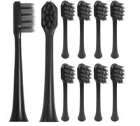 10 cabezales de repuesto compatibles con 7magic D36 para cepillos de dientes de repuesto 7magic, color negro