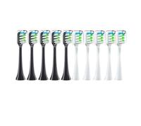 10 cabezales de repuesto compatibles con el cepillo de dientes eléctrico de cerdas suaves SOOCAS X3 X5 V1 X3U.(5White 5Black)