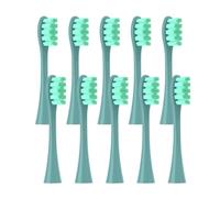 10 Cabezales De Repuesto Compatibles Con Oclean Flow/X/X PRO/Z1/F1/One/Air 2/SE, Cerdas Suaves For Cepillo De Dientes Y Aspiradora.(10pcs Green)