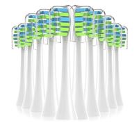 10 Cabezales De Repuesto For Cepillo De Dientes Eléctrico Sónico 7am2m AM101/AM105 Con Boquillas De Cerdas Suaves Al Vacío.(10PCS WHITE)