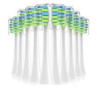 10 cabezales de repuesto for cepillo de dientes eléctrico sónico, compatibles con boquillas de cerdas suaves 7am2m AM101/AM105.(10PCS WHITE)