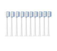 10 cabezales de repuesto for cepillo Dr.Bei BET-C01 C1 C2 S7 E3 E5 S03, recambios de cepillo de dientes sónico de cerdas suaves(10Blue)