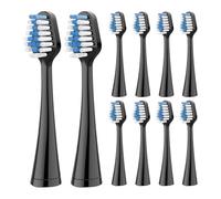 10 cabezales de repuesto for cepillos dientes, compatibles con boquillas cerdas suaves(10pcs black blue)