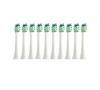 10 cabezales de repuesto for cepillos dientes eléctricos sónicos Philips HX6930 y HX6064 compatibles. Boquillas cerdas suaves DuPont con aspiración. Sin metal(10White)