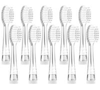 10 cabezales de repuesto para niños, cepillos de dientes de repuesto, compatibles con Seago SG513/SG977/SGEK6/DT-K6, para niños Seago Cepillo de dientes eléctrico 3 + años con cubierta antipolvo (3 +