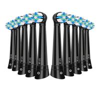 10 cabezales IO compatibles con Oral B iO 3/4/5/6/7/8/9/10 Series cepillo de dientes eléctrico, cabezales compatibles con Oral b para un cuidado suave, cabezales de cepillo de dientes IO (negro)