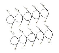 10 cables de prueba de clip de metal de 23 cm de largo, cable de prueba de corriente de prueba para experimentos de física, pruebas de dispositivos electrónicos