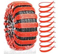 10 cadenas de nieve para neumáticos de coche, correas antideslizantes para neumáticos, ayudas portátiles de emergencia para tracción de nieve para conducción en invierno, carreteras embarradas