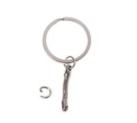 10 cadenas de serpiente de metal para llaveros, hebilla de aleación, accesorios de fabricación de joyas, pieza especial de llavero