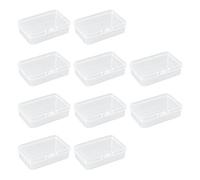 10 Cajas De Almacenamiento Transparentes, Caja De Plástico Con Tapa, Mini Caja De Almacenamiento Rectangular, Caja De Almacenamiento Portátil Para El Hogar, Caja De Almacenamiento Multifuncional