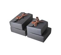10 cajas de papel plegables for regalos boda, una sola pieza, for sorpresa San Valentín Ideal para aniversarios y cumpleaños(Black,12x12x5cm)