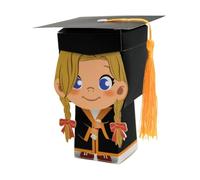 10 cajas de regalo de caramelos, cajas de sombrero de doctorado de graduación, decoración de graduación, caja de caramelos, sombrero de soltero, bolsa de embalaje de regalo de chocolate