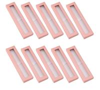 10 cajas de regalo vacías con tapa transparente, caja de embalaje de presentación de un solo bolígrafo, cajas de cartón con cojín, adecuadas para bodas, negocios, cumpleaños, suministros de oficina