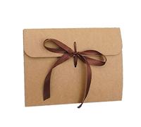 10 cajas de sobres de papel kraft con cinta, cajas de sobres rectangulares para regalo de cartón con textura, sobres de invitación, sobres de color sólido, para bodas, cumpleaños, negocios