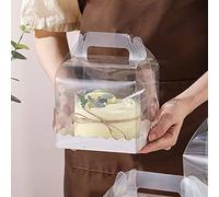 10 cajas transparentes para tartas transparentes de plástico para repostería, caja de regalo para cupcakes, contenedores para dulces y chocolate y postre