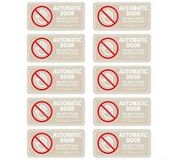 10 calcomanías de precaución con texto en inglés "Do Not Touch" compatibles con puertas correderas automáticas en camiones logísticos y vehículos de servicio de alta resistencia