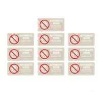 10 calcomanías de precaución para puerta automática, no toques, calcomanías extraíbles de PVC impermeables, para automóviles, camiones, vehículos de ingeniería, etiquetas de seguridad de alta