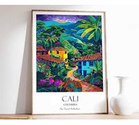 10 Cali Print Cali Travel Poster Latin Travel Print Tropical Decor Botanical Print Latin Art L A3 Poster on Canvas - Inspirador Motivacional Arte de la pared Vida diaria Cita alentadoras frases corta