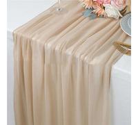 10 caminos de mesa de gasa semitransparentes for bodas, fiestas, banquetes navideños, arcos y decoración de tartas.(Beige)