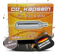 10 cápsulas de cerveza NEMT 16 g de CO2 y Cápsulas para todos los sistemas de cerveza con 16 g de cápsulas de ácido carbónico con rosca