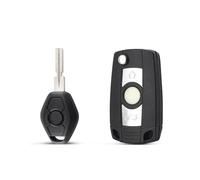 10 Carcasas de Llave de Coche modificadas de 3 Botones para BMW Serie 1, 3, 5, 6 y 7, Z3, Z4, X3, X5, M5, 325i, E38 y E39 (HU58)