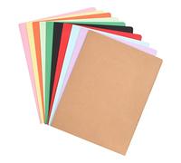 10 carpetas de presentación de cartón, 10 colores, juego de carpetas de documentos, 310 x 220 mm, con ranura para tarjetas de visita, carpeta de papel kraft A4 para escuela, oficina, negocios, casa