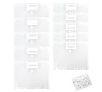 10 carpetas para documentos A4 con cierre de , transparentes, impermeables, para oficina, escuela y hogar, formato A4 31 x 25 cm, 11 orificios, material PP, reutilizable