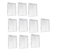 10 carpetas transparentes resistentes al agua para documentos con cierre de cuerda, carpetas de gran capacidad