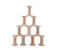 10 Carretes Madera Vacíos Para Hilo Alambre Costura Manualidades Organización Teñir Pintar Decoración Navidad Proyectos DIY Varios Tamaños