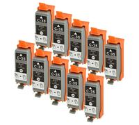 10 Cartucho Negro reemplaza Canon PGI-35BK