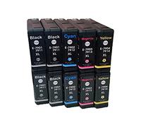 10 cartuchos compatibles para Epson WF-5620DWF 5110DW 5690DWF 5190DW 4630DWF 4640DTWF BL-T7901 BL-T7902 BL-T7903 BL-T7904 con chip