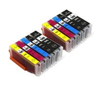 10 Cartuchos de Tinta (Set) para Canon PIXMA TR7550 TS6250 TS8150 TS8251 TS9155
