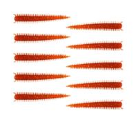 10 cebos flexibles para pesca con gusanos, cebos blandos para gusanos de tierra con olor a pescado.