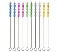 10 cepillos de limpieza de paja de color, cepillo para tubos de ensayo, cepillo para detalles, cepillo de limpieza, cepillo para botellas, puede limpiar botellas, tetinas, cafetera, etc. (20 cm)