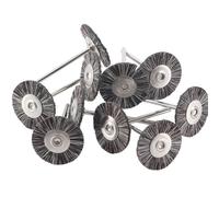 10 cepillos de pulido de fieltro, cachemira y algodón, diámetro de vástago de 2,35 mm, herramienta de pulido rotativa profesional.(Grey)