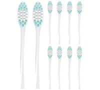 10 cepillos de repuesto compatibles con Aquasonic Black Serie, Vibe Series y Duo Series Pro, cabezales de repuesto para cepillo de dientes de repuesto, color blanco
